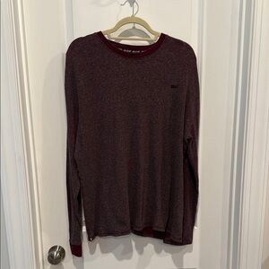 Vans Maroon Waffle Knit Thermal Top